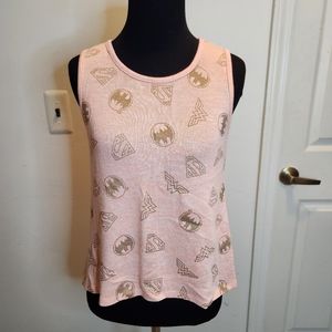 DC Comics Girls XL Pink Superhero Tank Top
